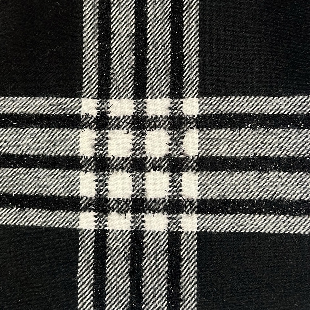 Talbots Plaid Pencil Skirt Size 14P Black White Preppy Old Money Academia Work - Picture 2 of 9